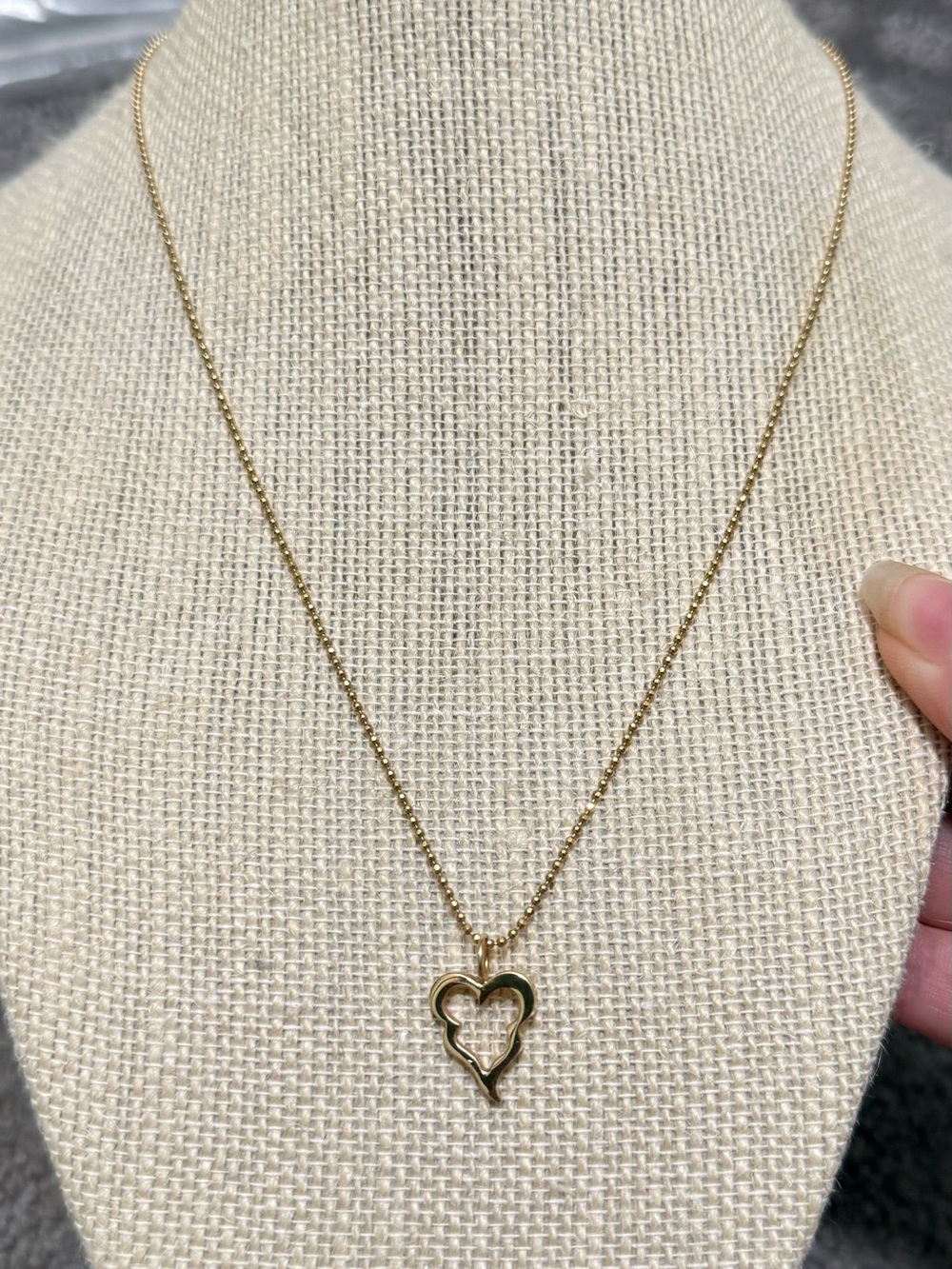 EFVA ATTLING 18K Gold Little Crazy Heart Pendant Necklace